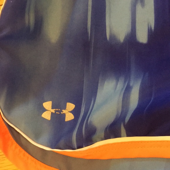 Under Armour Orange and Blue Workout Shorts XS - Picture 2 of 5